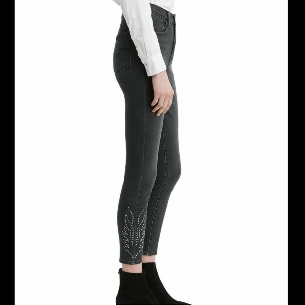 Levi’s 721 High Rise Skinny Jean Studded Ankle